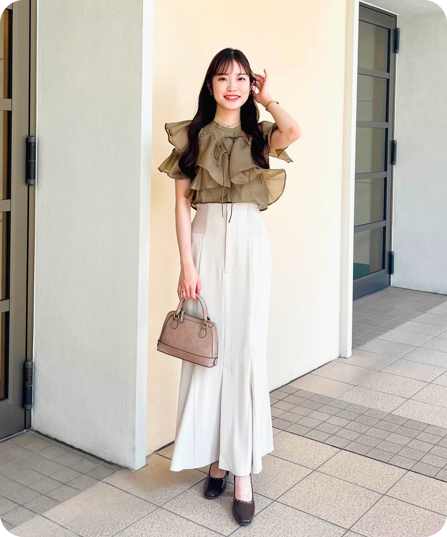 ココディール ORGANDIE FRILL BOLERO × STRETCH NO-SLEEVE TOPS｜PETAL