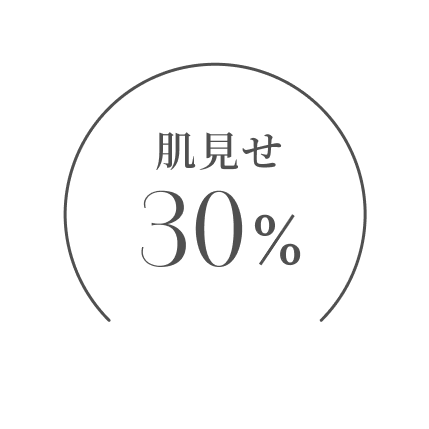 肌見せ30%
