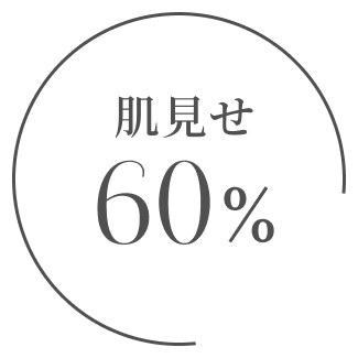 肌見せ60%