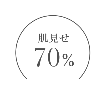 肌見せ70%