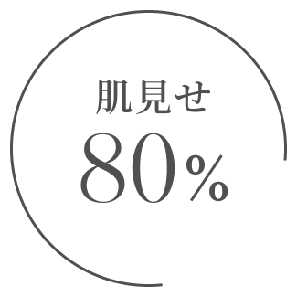 肌見せ80%