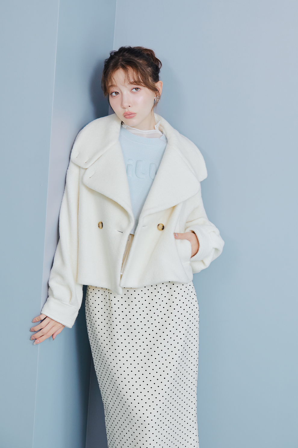 LILLIAN CARAT コート グレー LILLIAN CARAT LOOKBOOK① 2025.12｜PETAL ONLINE（ペタルオンライン）