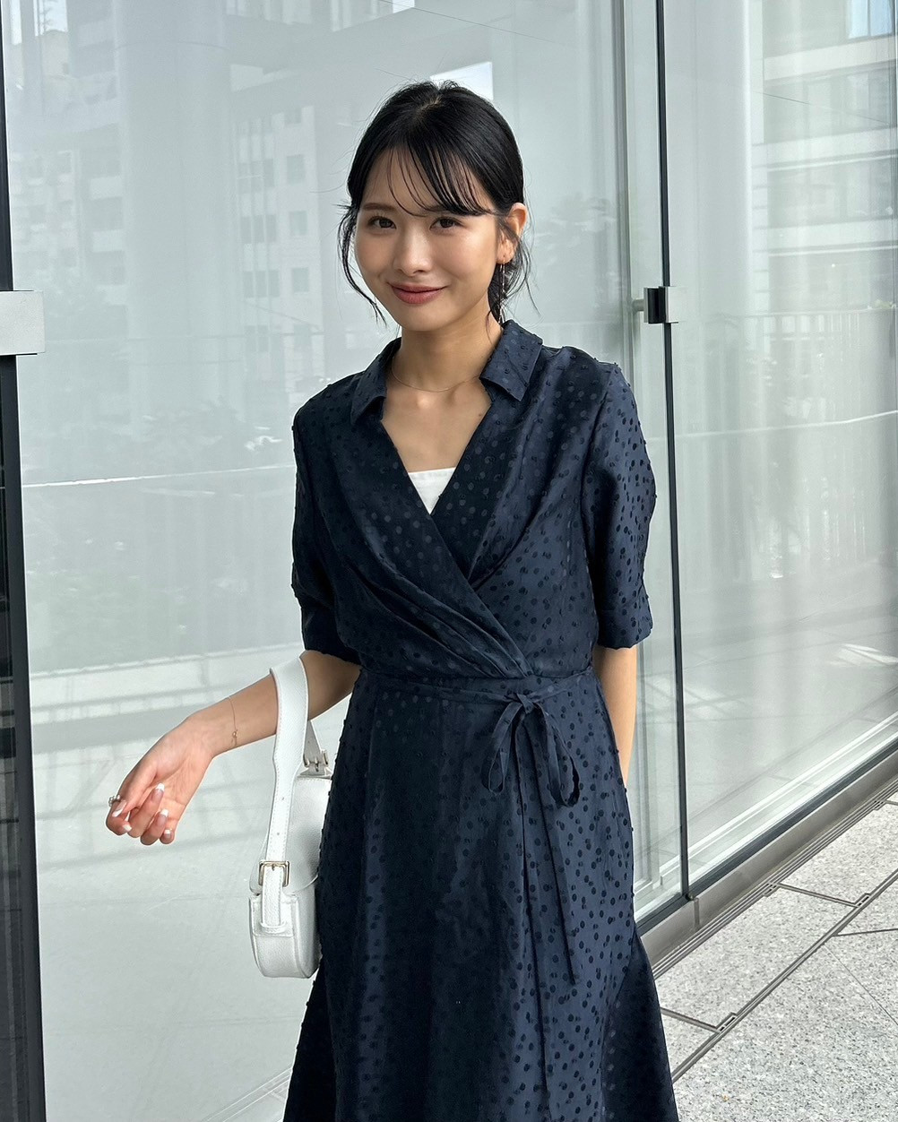 aimeine エメイン　ワンピース Aiméine Autumn Collection 2025 Vネックシャーリング