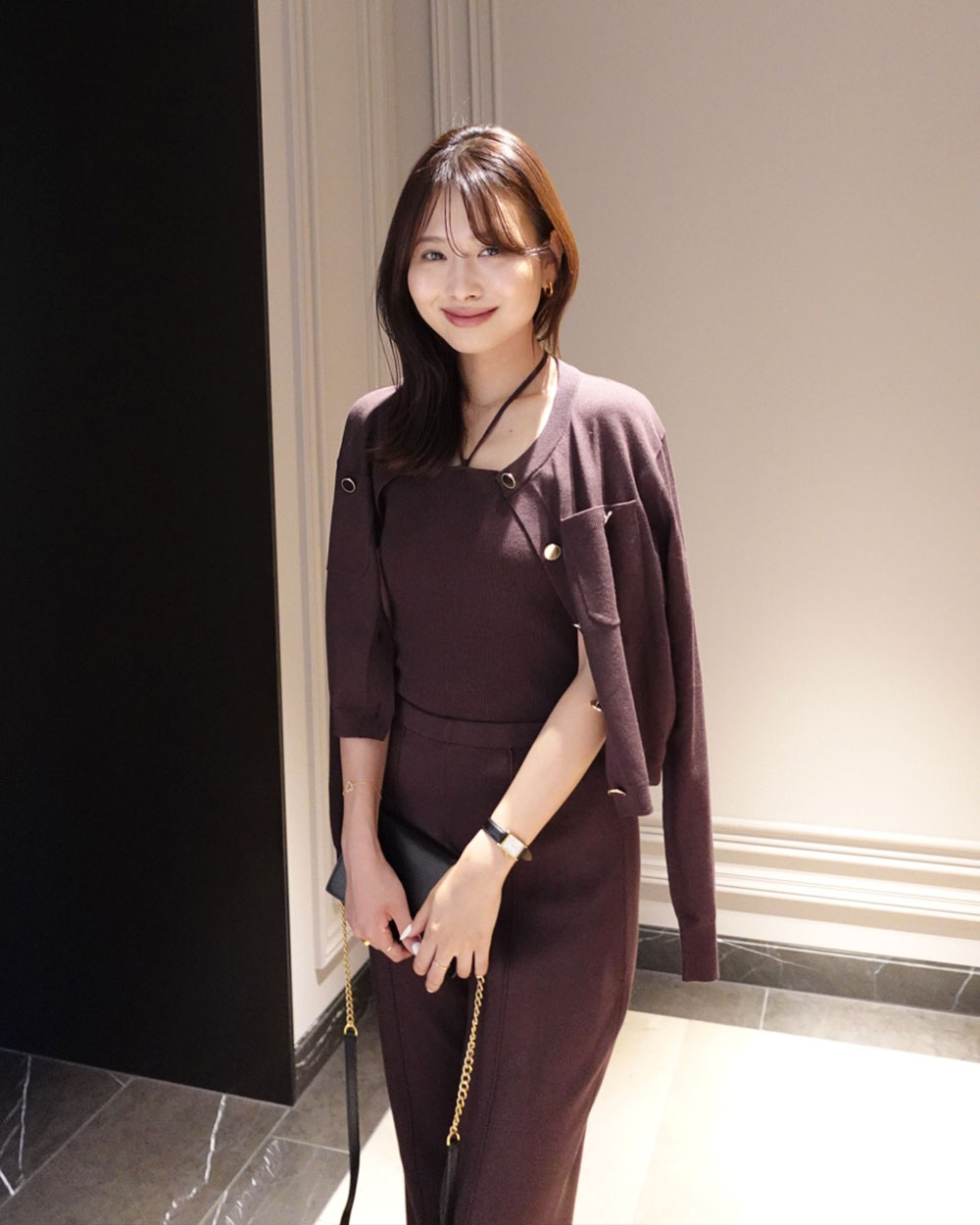 秋らしさを取り入れたブラウンスタイル｜Aimeine｜PETAL ONLINE