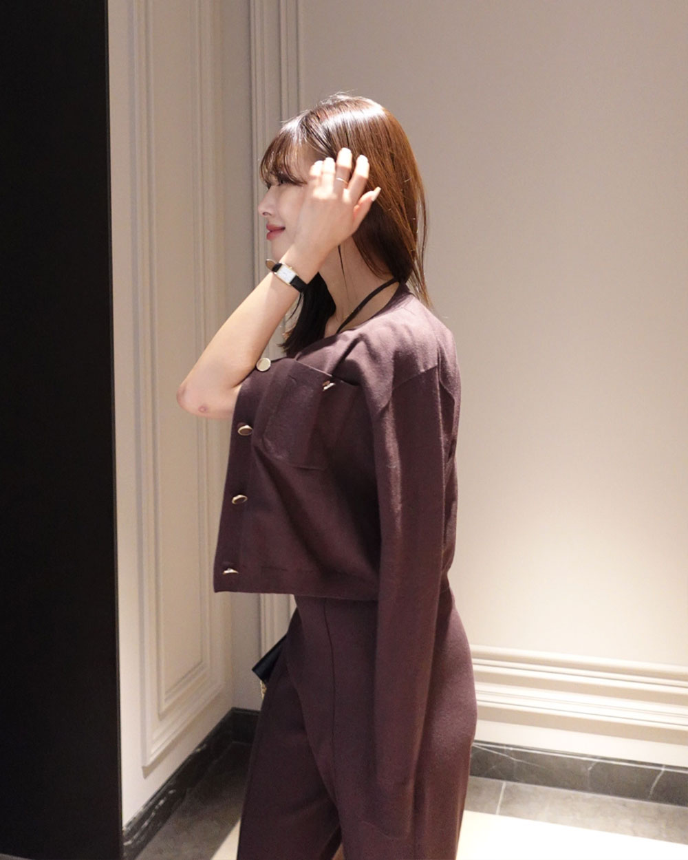 秋らしさを取り入れたブラウンスタイル｜Aimeine｜PETAL ONLINE