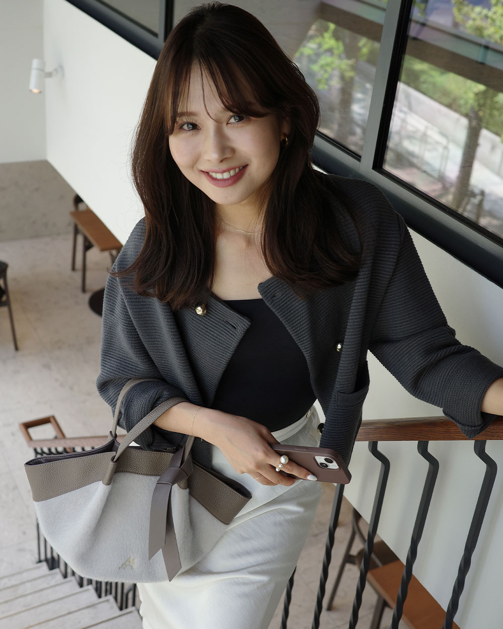 【Aimeine エメイン】バックスリットベルトジャケット エメイン Aimeine バックスリットベルトジャケット Sサイズ ブラウン