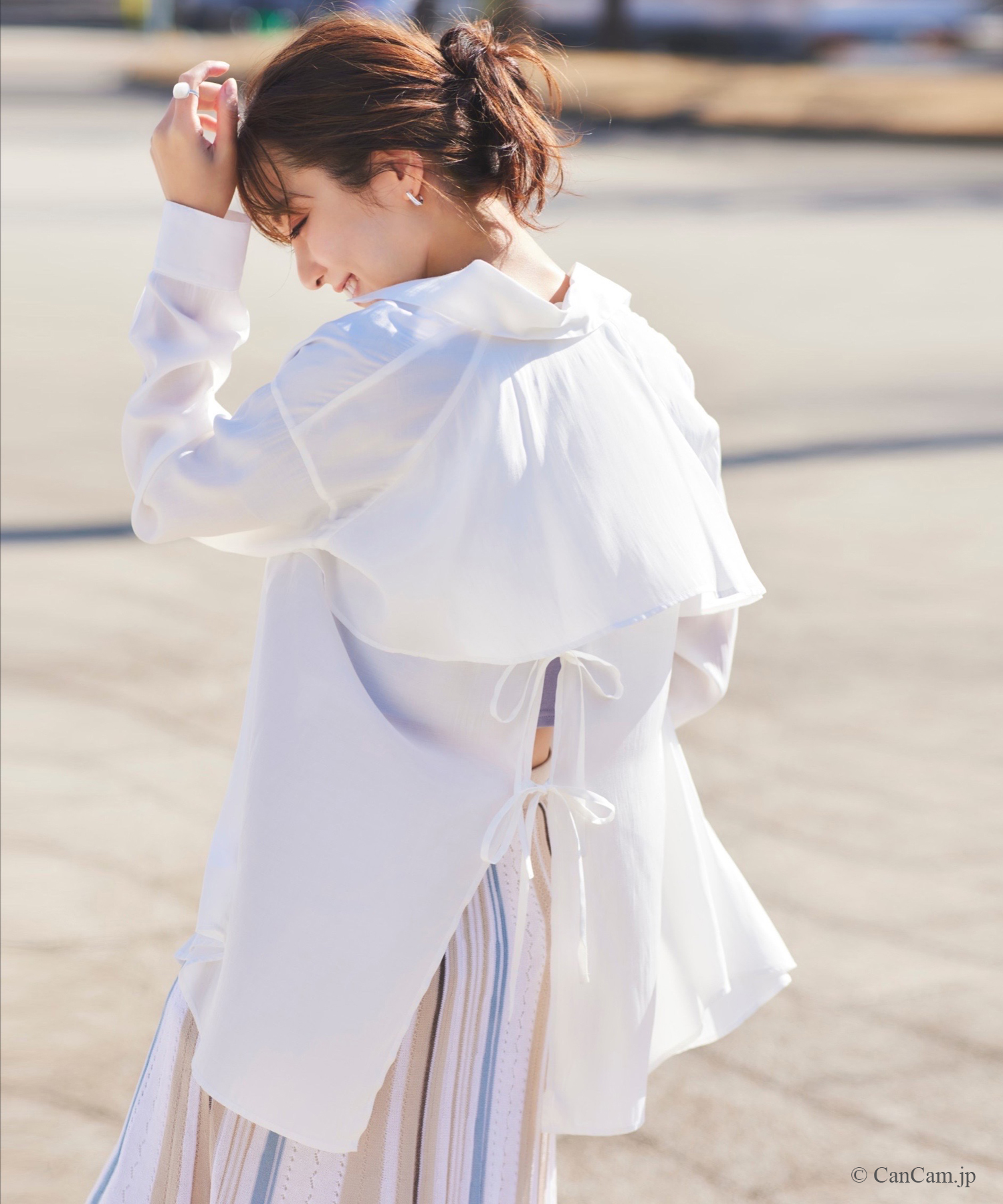 バックシャンロングシャツ Petal Online ペタルオンライン