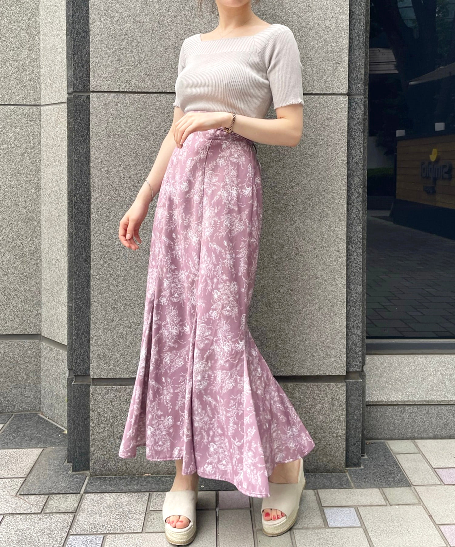 和風 iCONOLOGY 花を着るマーメイドスカート 【 タマシダ 】 サイズ1