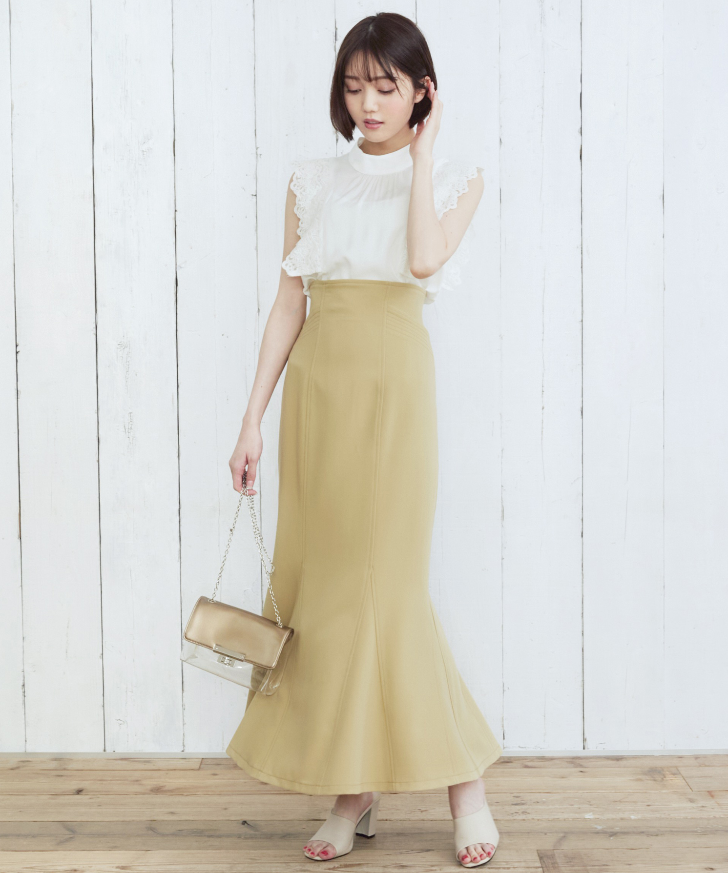 ステッチデザインマーメイドスカート｜PETAL ONLINE（ペタルオンライン）