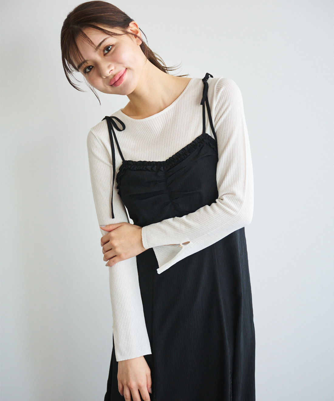 5th Special Dress】レースデザインキャミワンピース｜PETAL