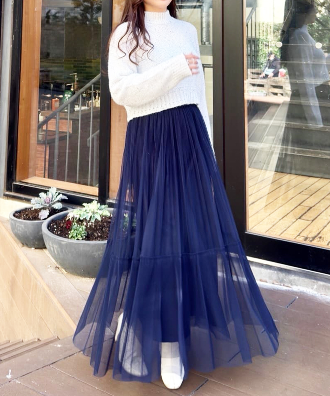 【新品未使用品】LILLIAN CARAT イレヘムティアードチュールスカート my best skirt ✴︎ ⁡ ボリューミーなティアードとイレヘムの