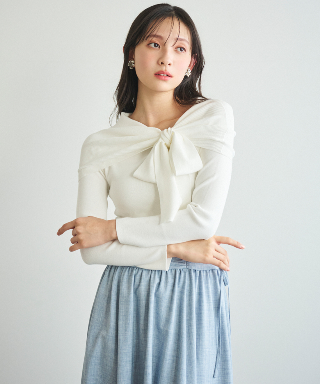 ホットなアイテム、ホットな節約 2WAYオフショルリボンニット｜PETAL ONLINE（ペタルオンライン） トップス