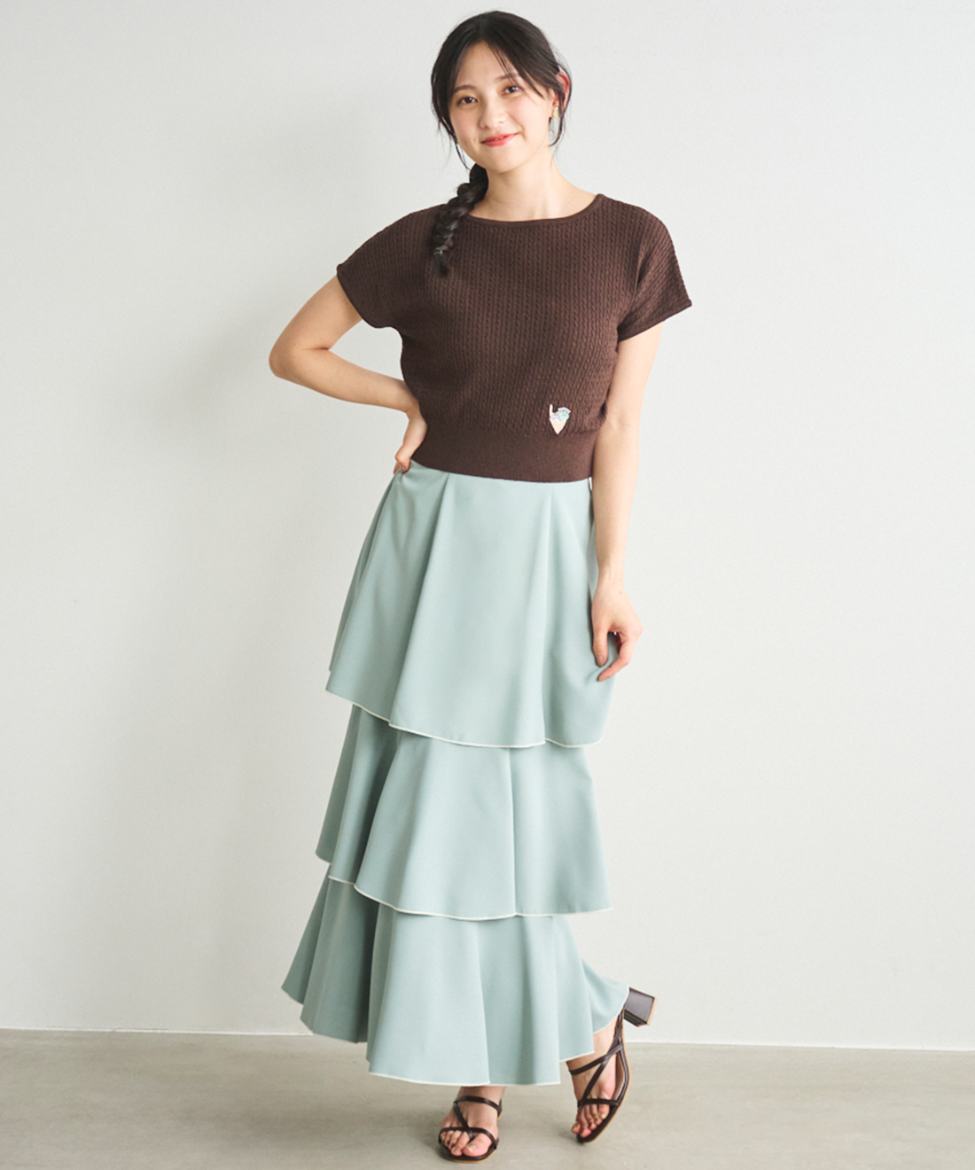 りりあ ronron刺繍ミニケーブルニット｜PETAL ONLINE（ペタルオンライン）