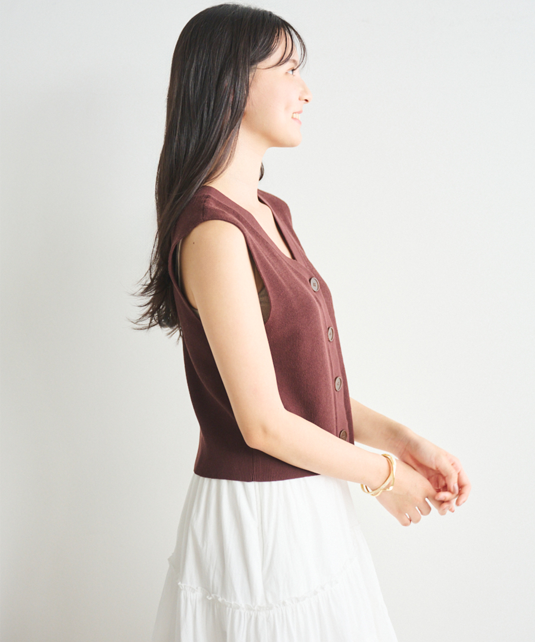 ロゴ刺繍ニットベスト｜PETAL ONLINE（ペタルオンライン）