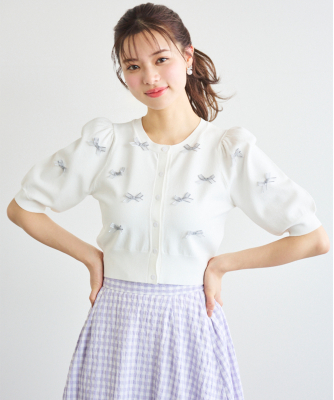 リボンモチーフカーディガン