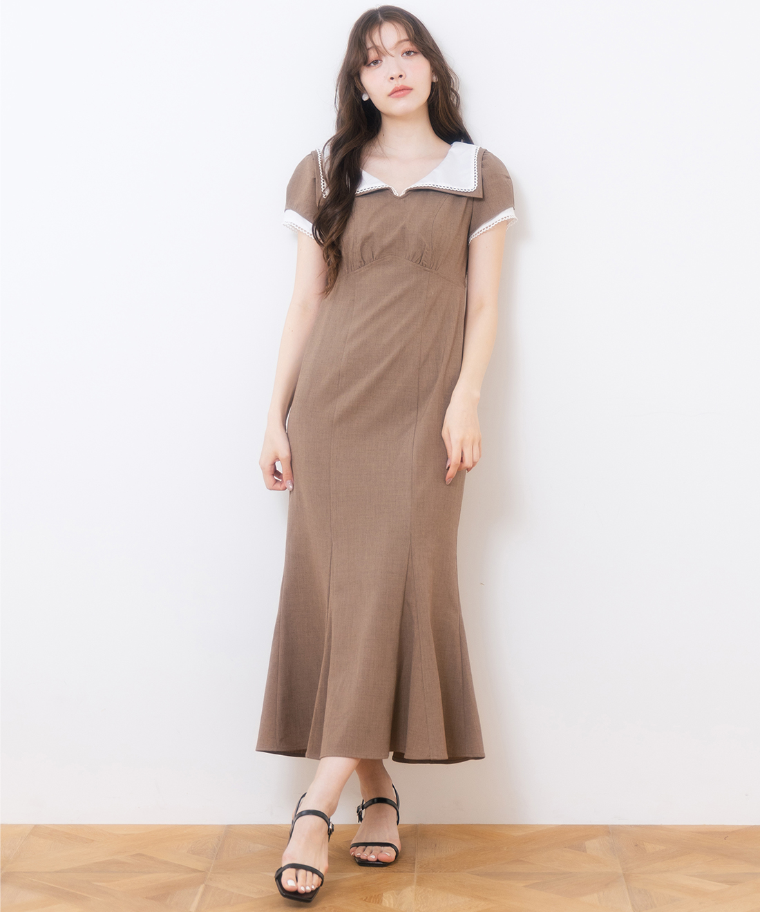 【正規品】 ダブル襟バイカラーワンピース｜PETAL ONLINE（ペタルオンライン） その他