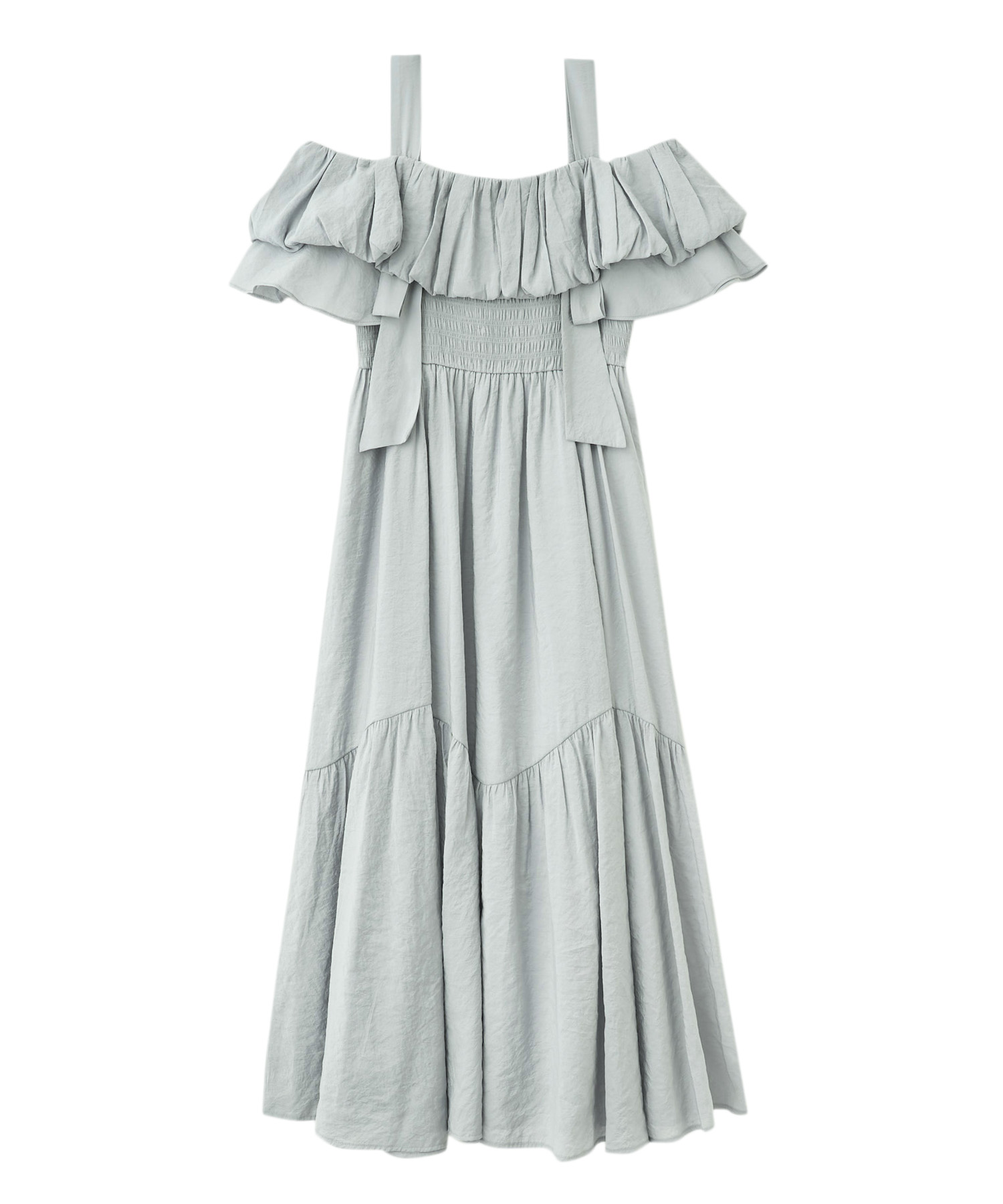 リリアンカラット フリルデザインフレアワンピース ラベンダー リリアンカラット フリルデザインフレアワンピース ラベンダー