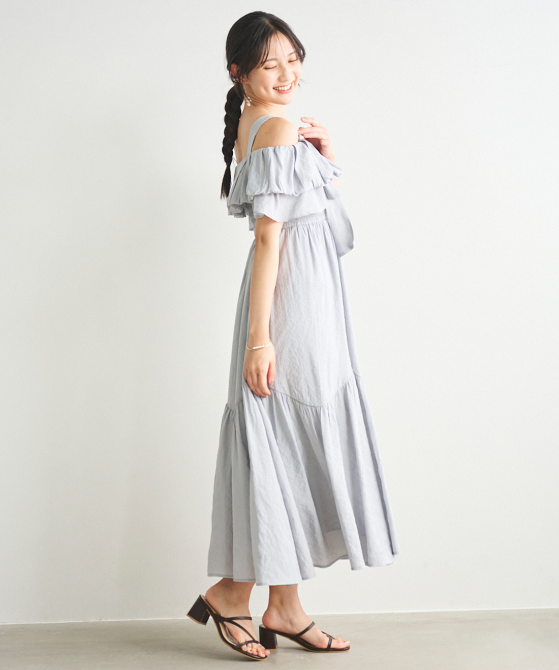 バルーンフリルオフショルワンピース｜PETAL ONLINE（ペタル