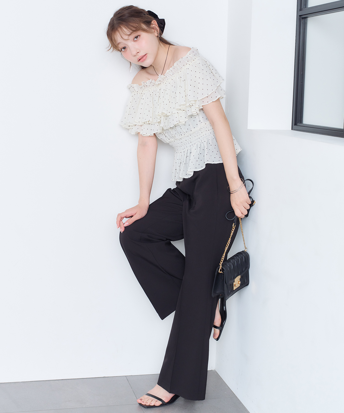 ハイウエストセンタープレスフレアパンツ｜PETAL ONLINE（ペタル