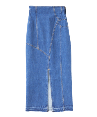 【WEEKEND SALE対象品番】フロントスリットデニムタイトスカート