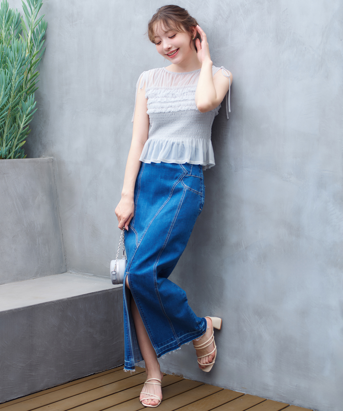 ほぼ新品　リリアンカラット　ロングスリットスカート♡ Lillian Carat 2022 Weekly Style 0922｜PETAL ONLINE（ペタル