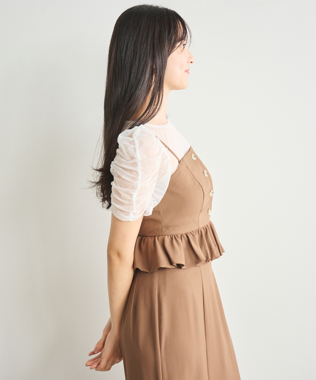 チュールトップス＆ペプラムビスチェセット｜PETAL ONLINE（ペタル