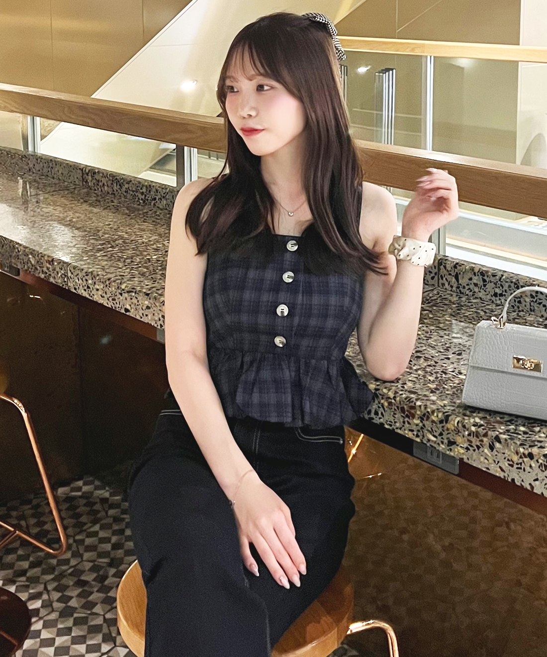 チュールトップス＆ペプラムビスチェセット｜PETAL ONLINE（ペタル