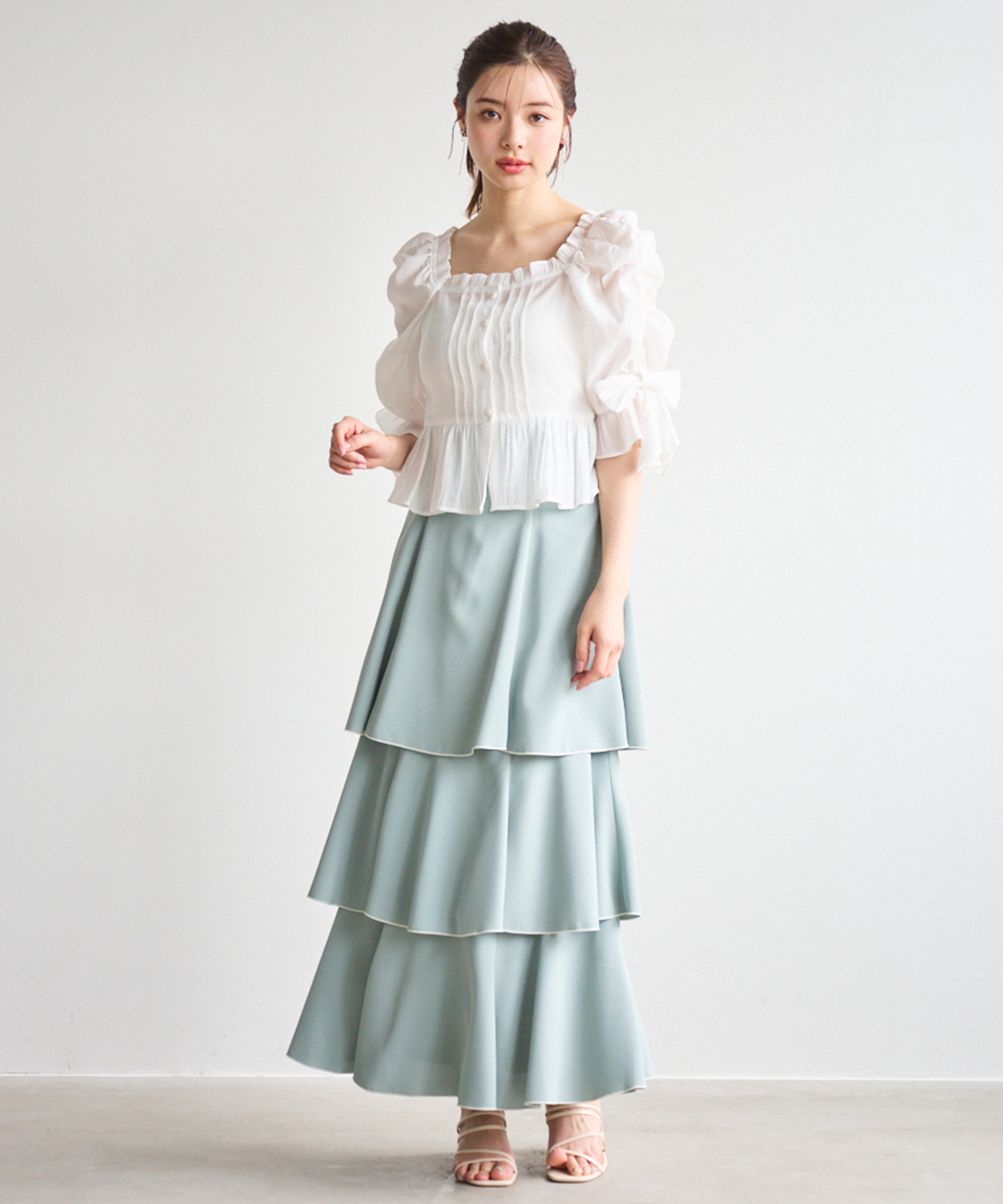 予約商品/LILLIAN CARAT リリアンカラット リボンスリーブピンタックブラウス 45518108 8月上〜9月上入荷予定  25FW 2025秋冬 キャンセル返品不可 リボンスリーブピンタックブラウス｜PETAL ONLINE（ペタル