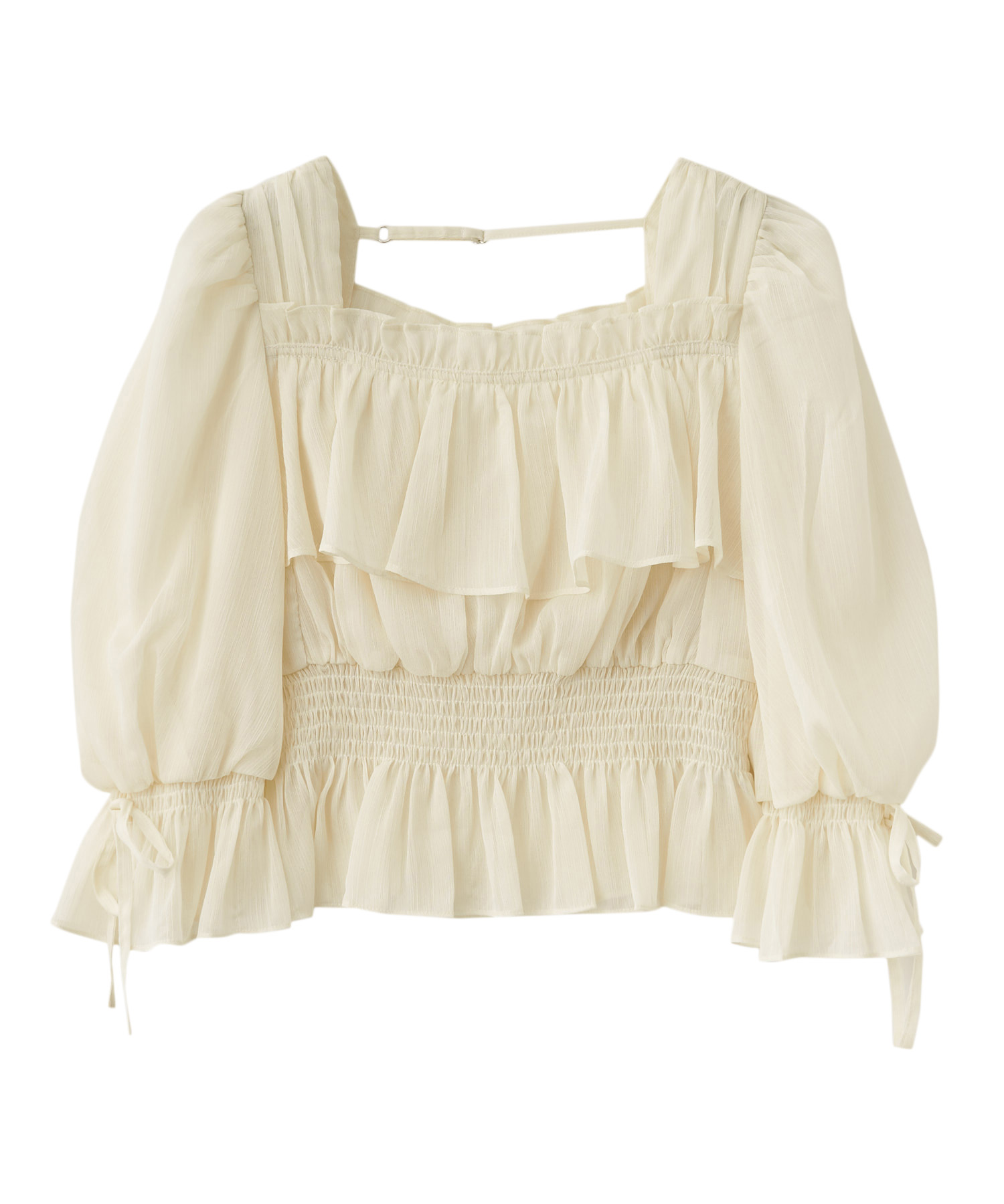 LILLIAN CARAT バルーンオフショルブラウス バルーンフリルオフショル