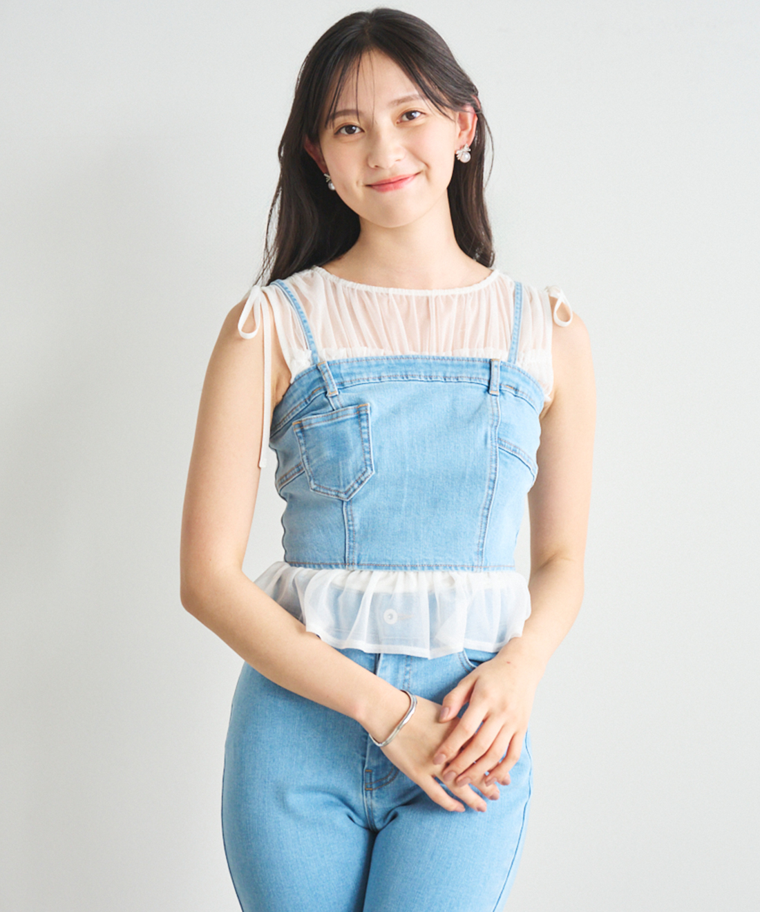 2WAYデニムビスチェ セール】2WAYデニムビスチェ/セットアップ対応（その他トップス
