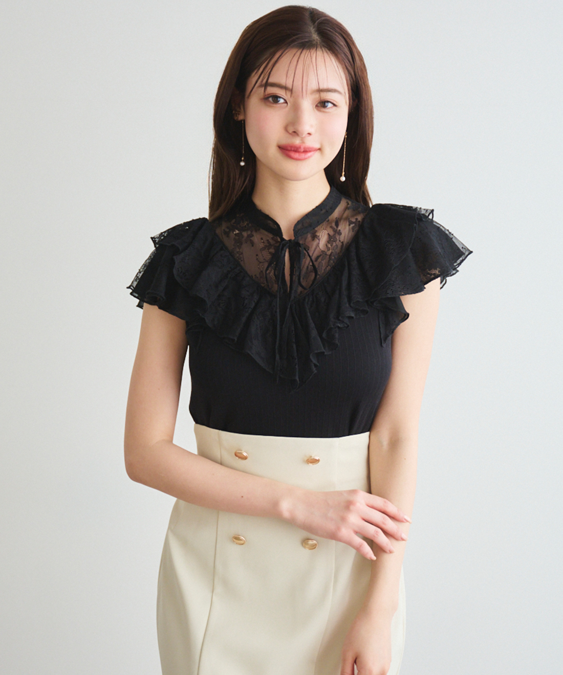 ミックスフリルトップ / Mixed Frill Top レディース フリルレースドッキングトップス｜PETAL ONLINE（ペタルオンライン）