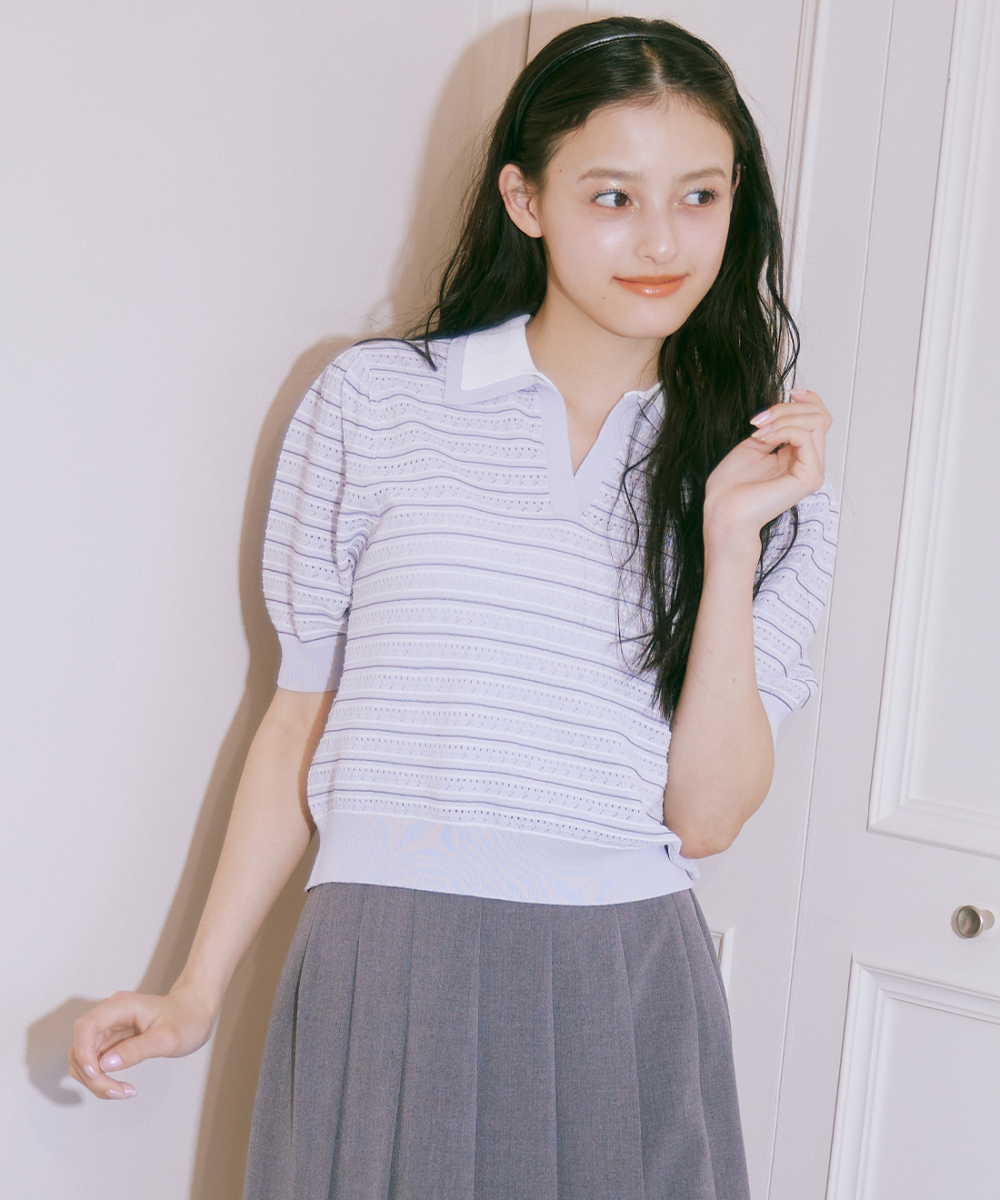 BIBIEST ワームニットアンサンブル パールボタン アンサンブルニット（ニット/セーター）｜Lui's