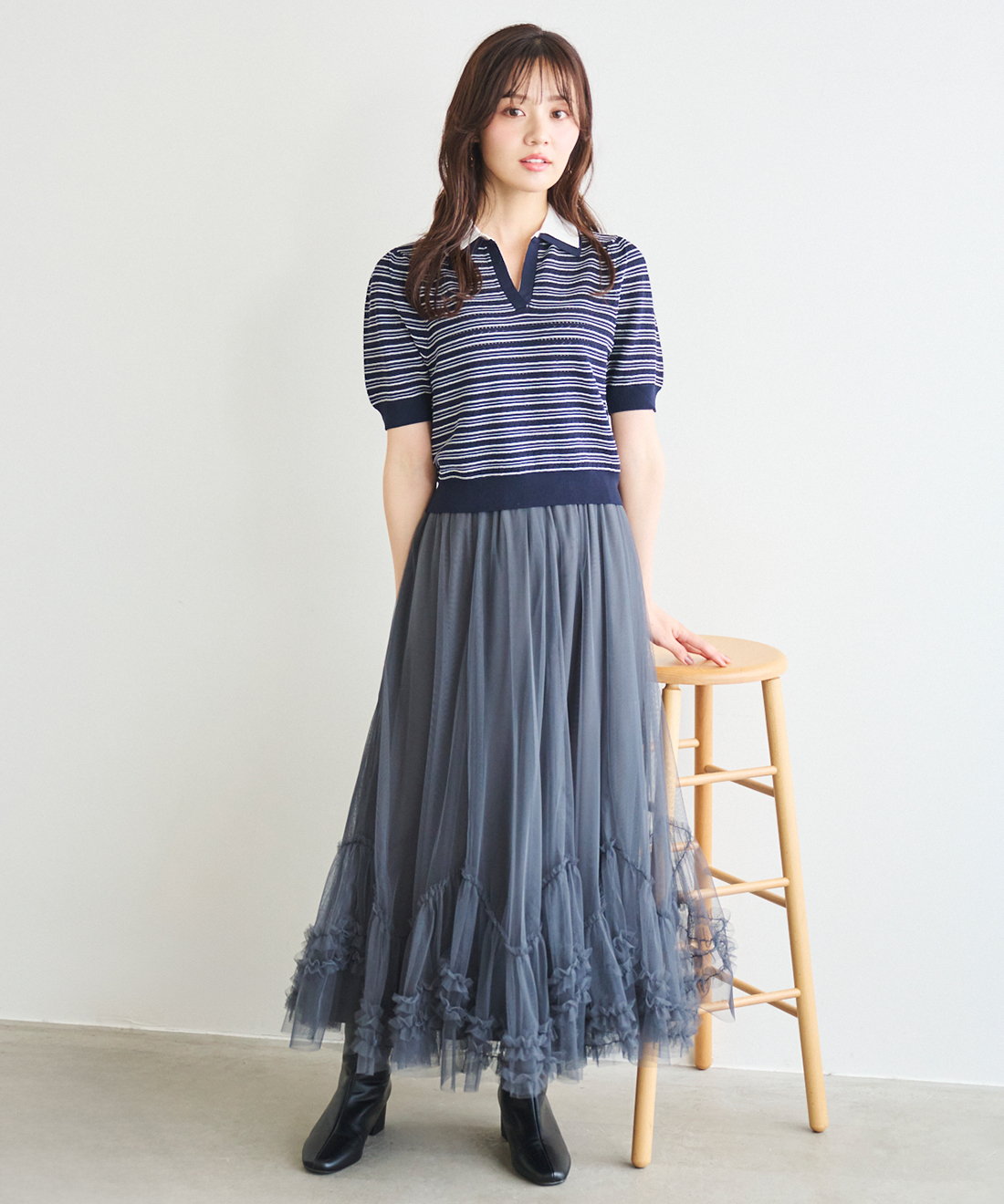 るりページ ダブルカラーボーダーニット｜PETAL ONLINE（ペタルオンライン）