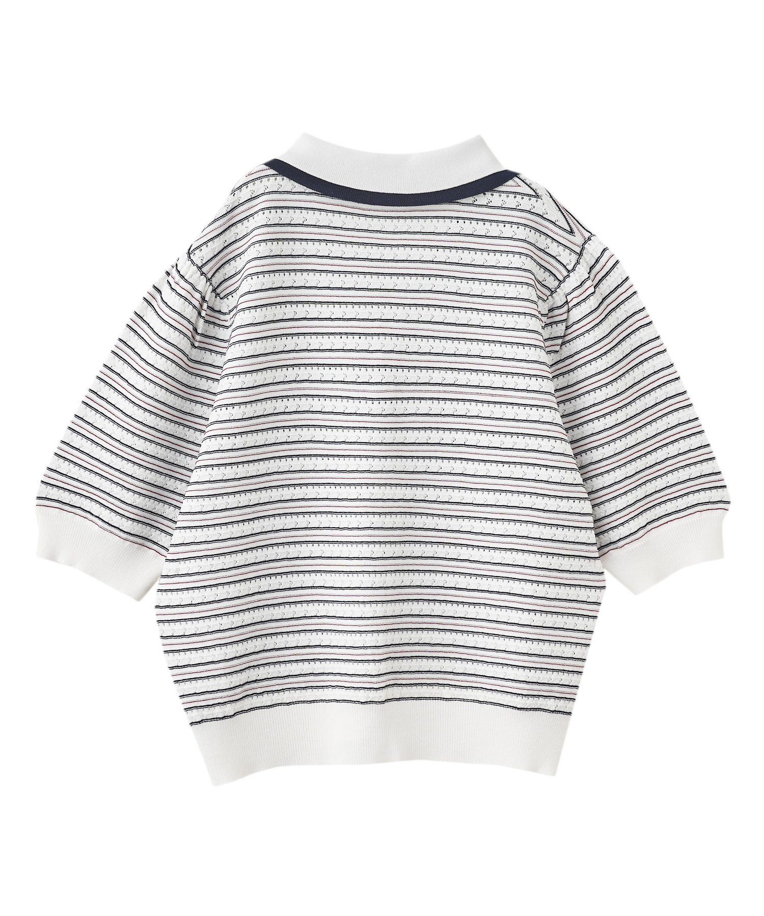 美品　NARU 2wayドット・ボーダーニット 美品 NARU 2wayドット・ボーダーニット - メルカリ