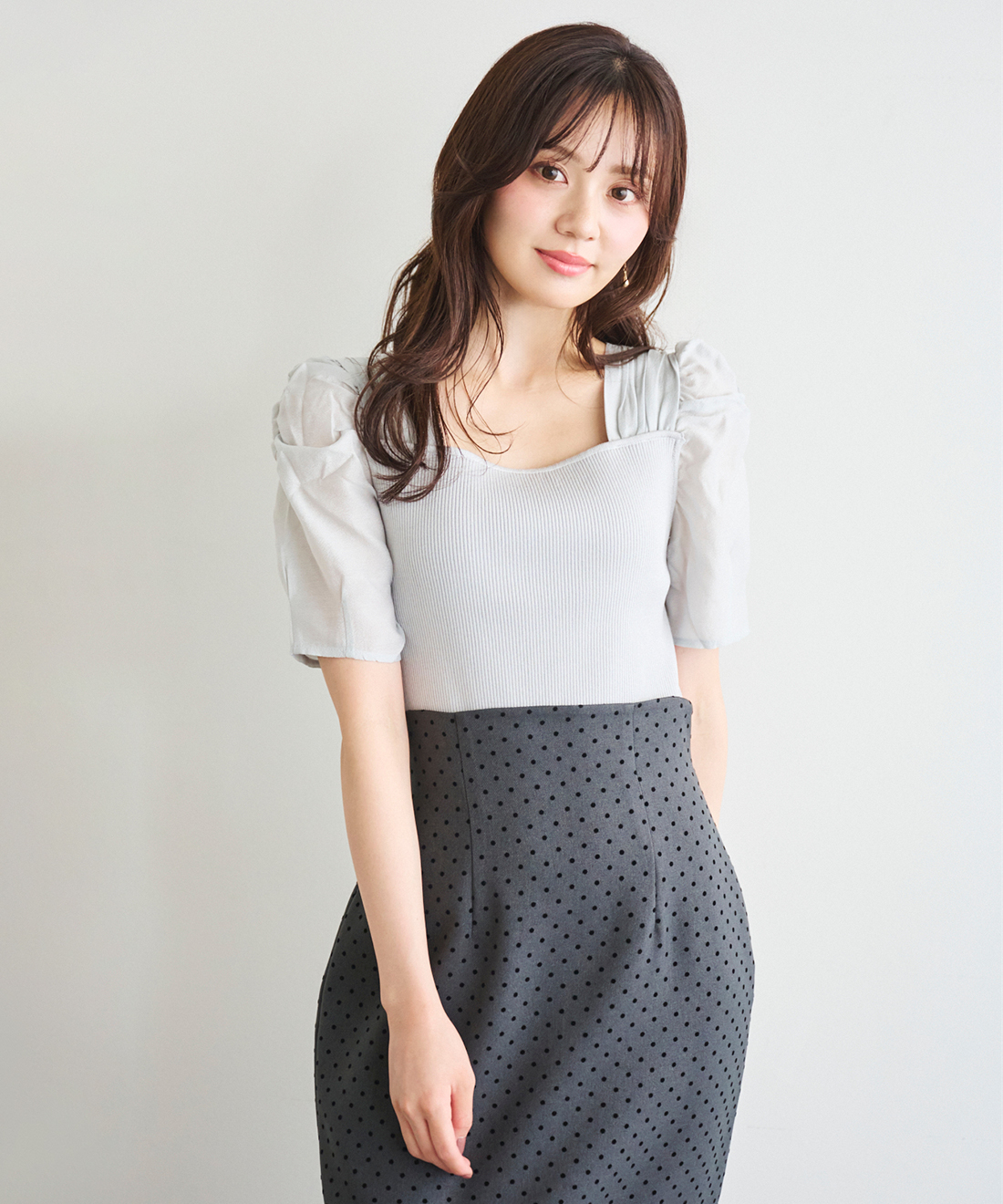 maison de dolce肩パフボリュームニット maison de dolce肩パフボリュームニット maison de dolce肩パフ