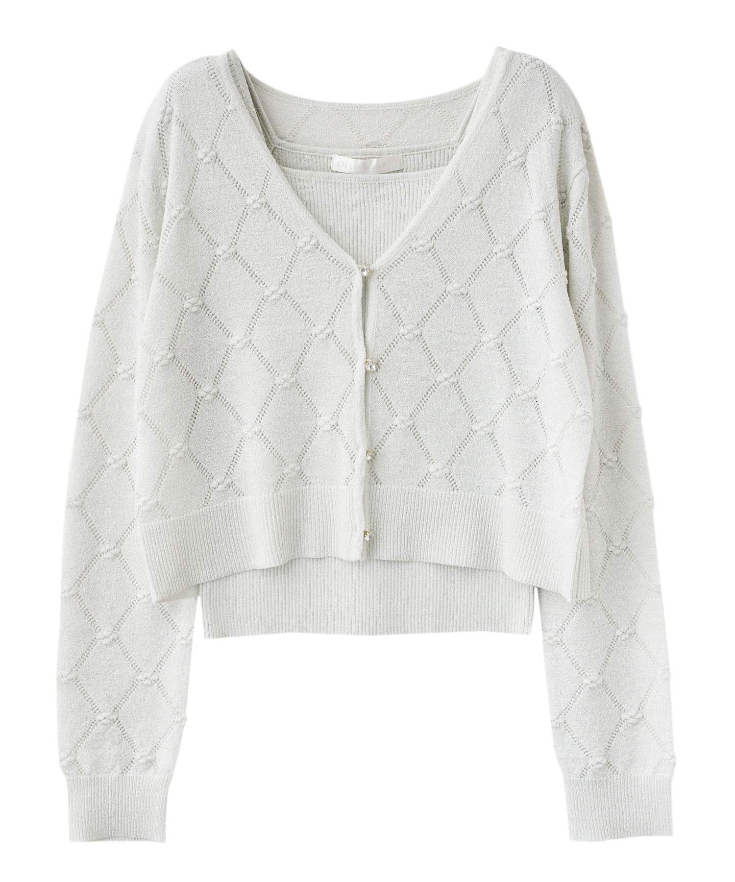 アイレットリブスカラップカーディガン アイレットリブスカラップカーディガン | JILL by JILL STUART