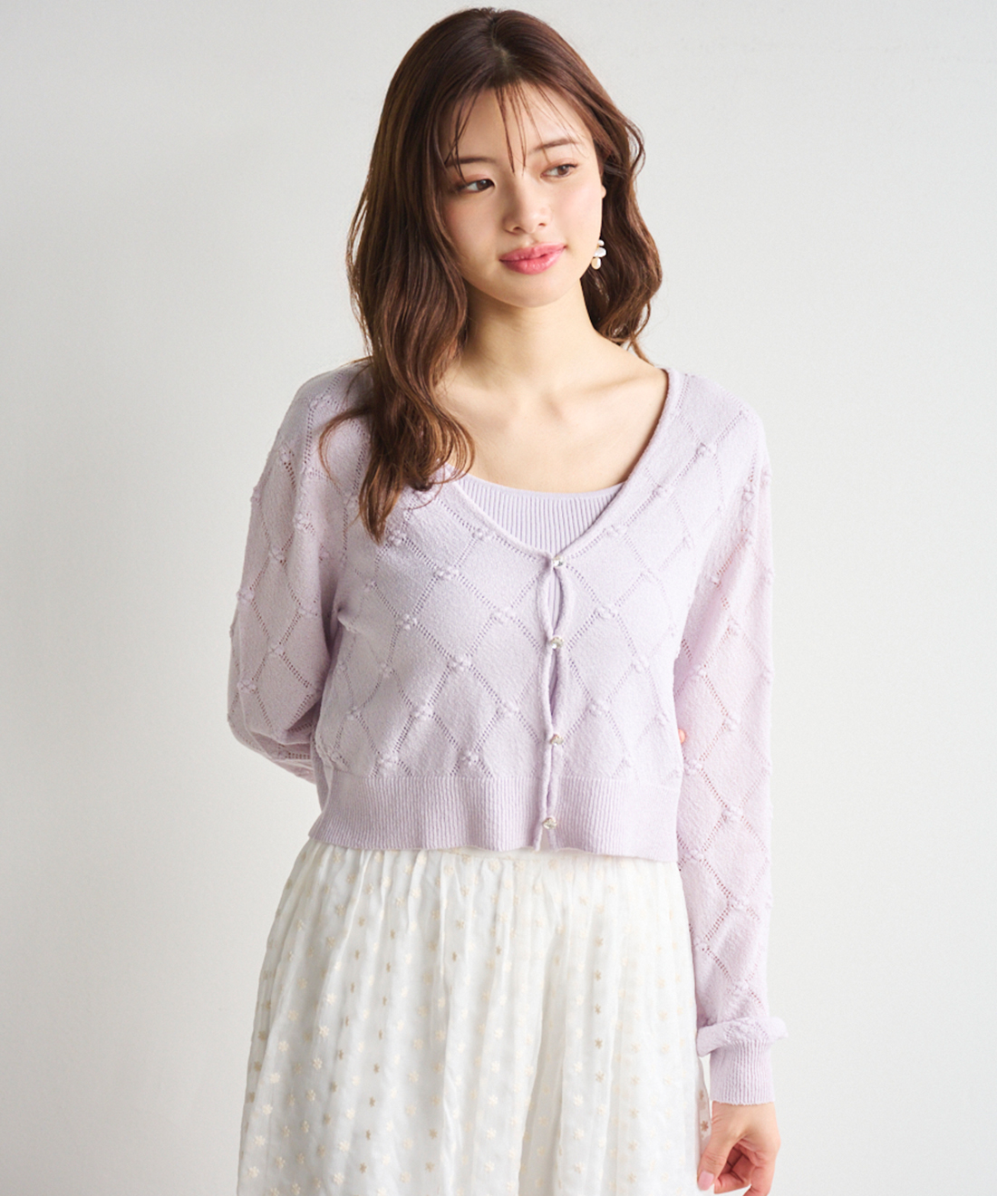 アイレットリブスカラップカーディガン アイレットリブスカラップカーディガン | JILL by JILL STUART