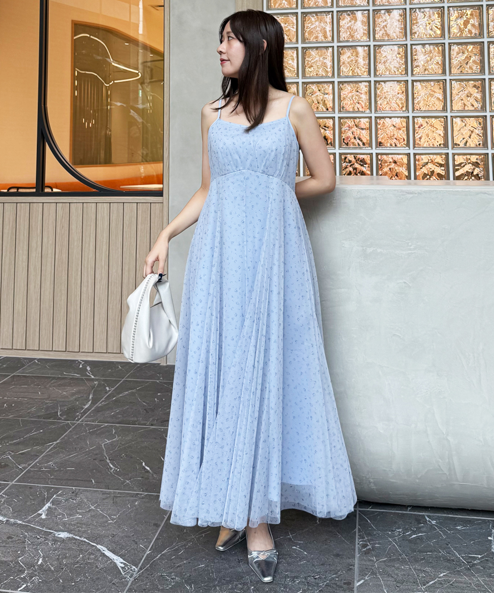 ONLINE限定】モチーフビジュカーデ＆チュールキャミワンピセット