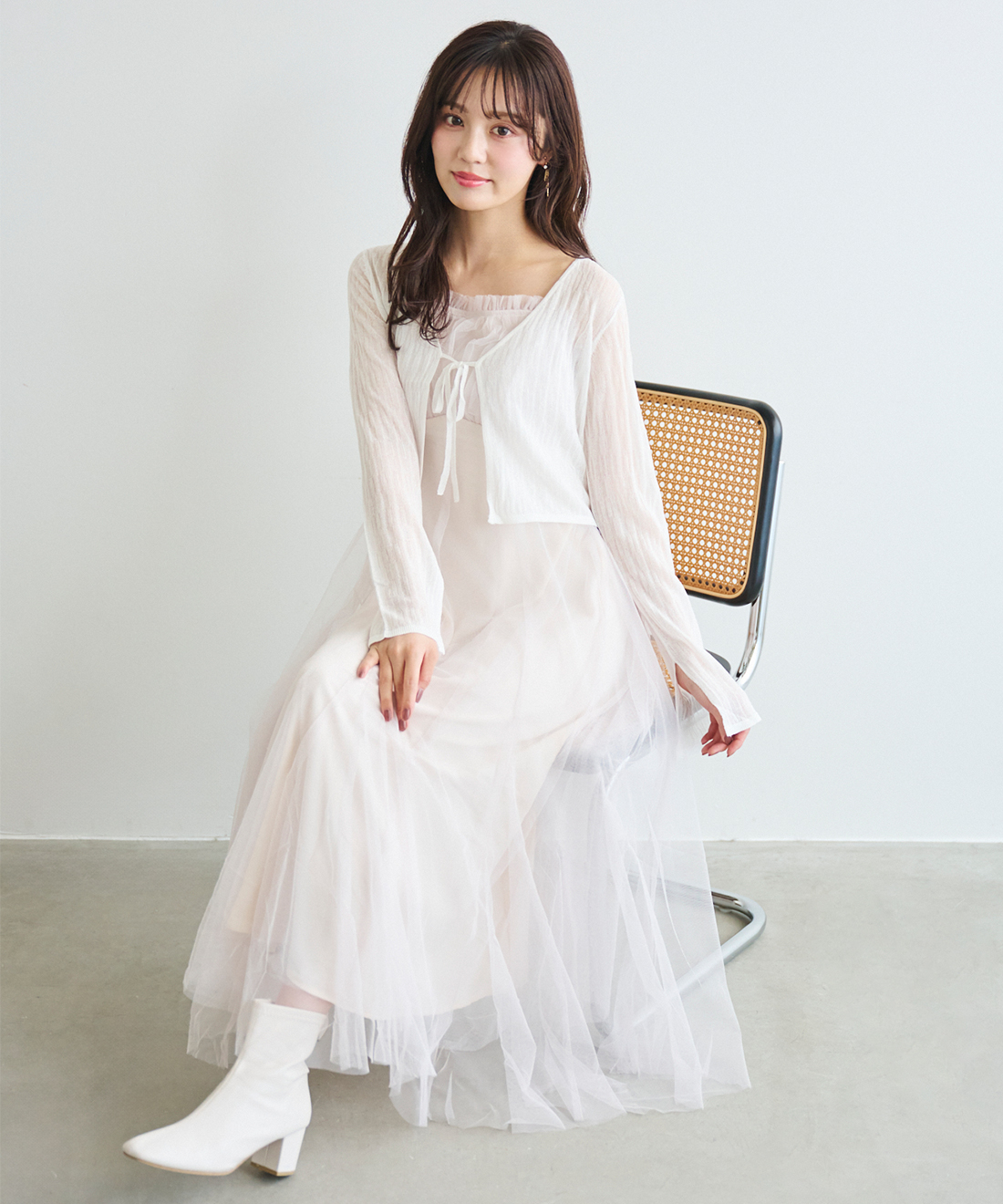 リリアンカラット ジャガードカフタンワンピース ホワイト 本日限定お値下げ】新品✨ジャガードカフタンワンピース
