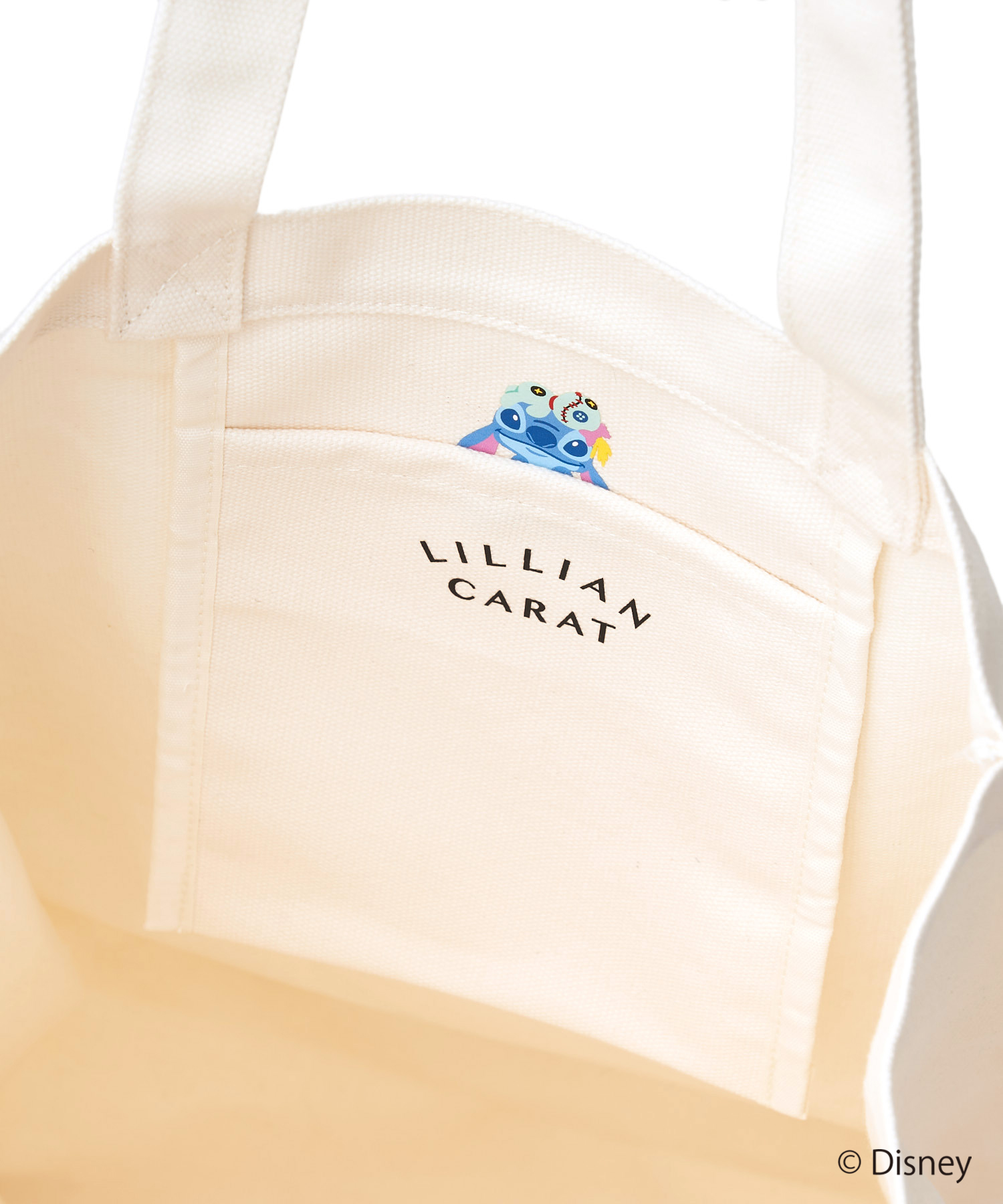 WCJ リロ&スティッチ トート 撥水 ホワイト WCJ-TD-019IVO 撥水】Disney / Lilo & Stitch TOTE BAG【WCJ-TD-019I