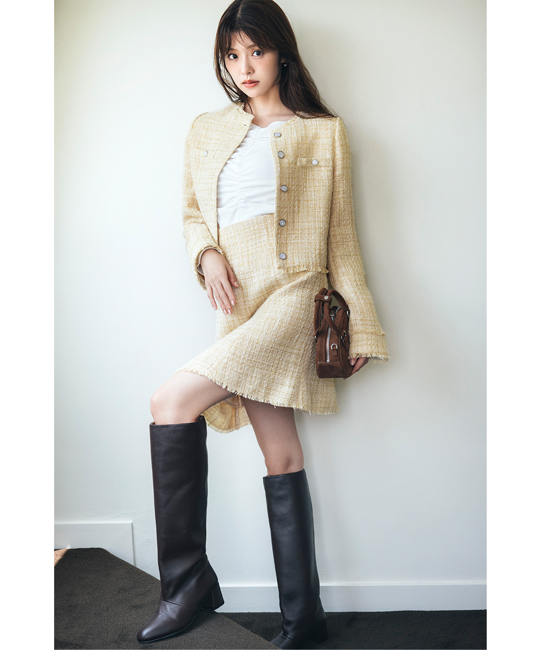 ノーカラーツイードジャケット｜PETAL ONLINE（ペタルオンライン）