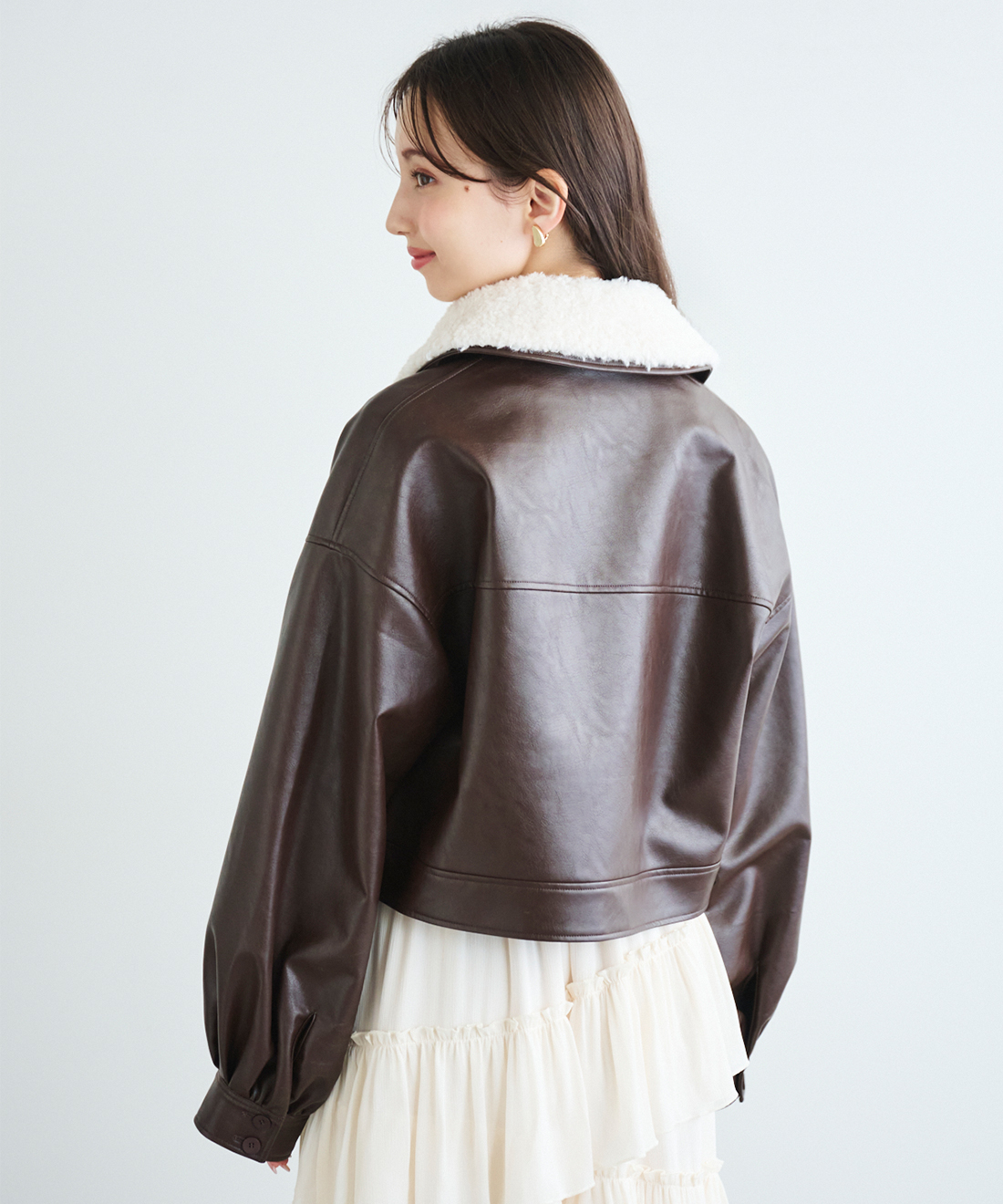 ★美品★ノースビーチレザー レザーブルゾン ドルマン 変形 クロップド丈 Settimissimo（セッティミッシモ） レザージャケット ライダース