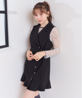 ヘムフレアジャケットミニワンピース