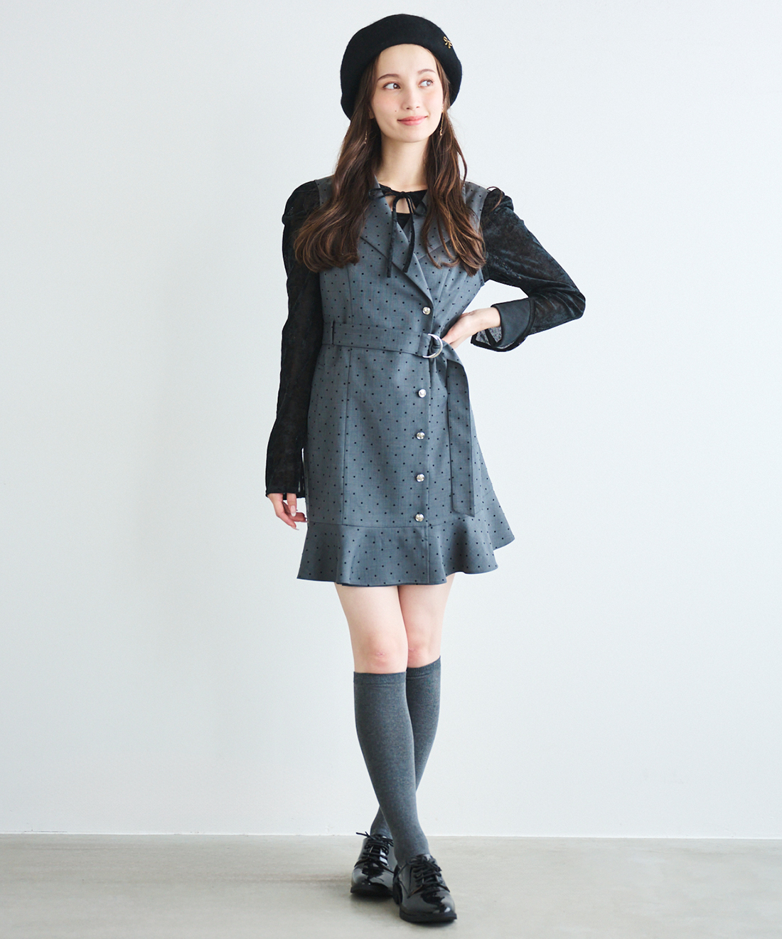 ヘムフレアジャケットミニワンピース｜PETAL ONLINE（ペタル