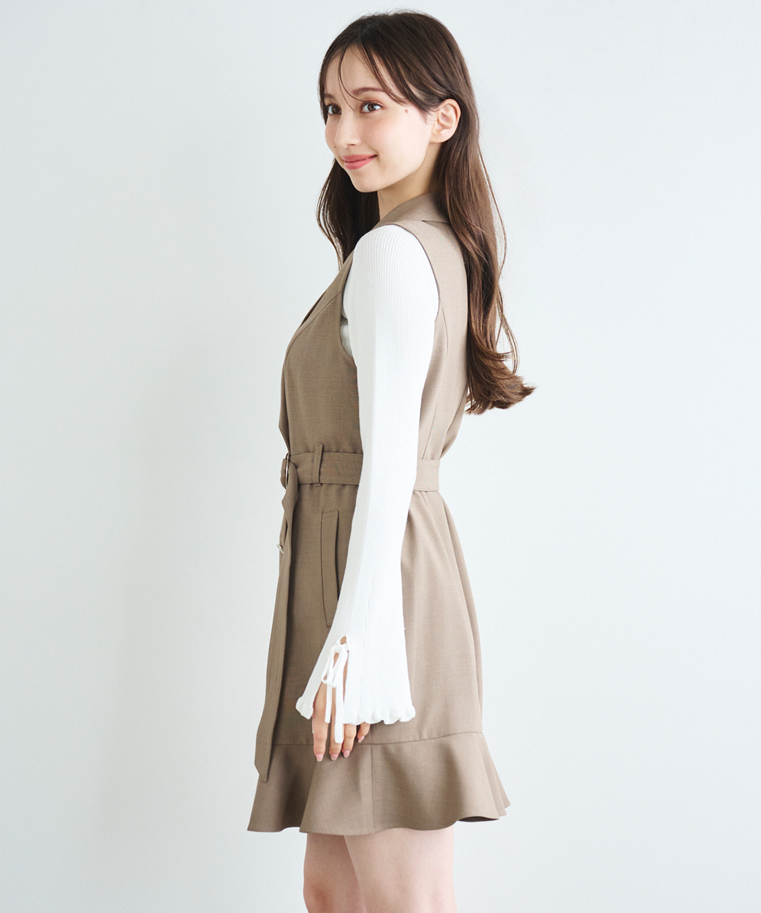 ヘムフレアジャケットミニワンピース｜PETAL ONLINE（ペタル