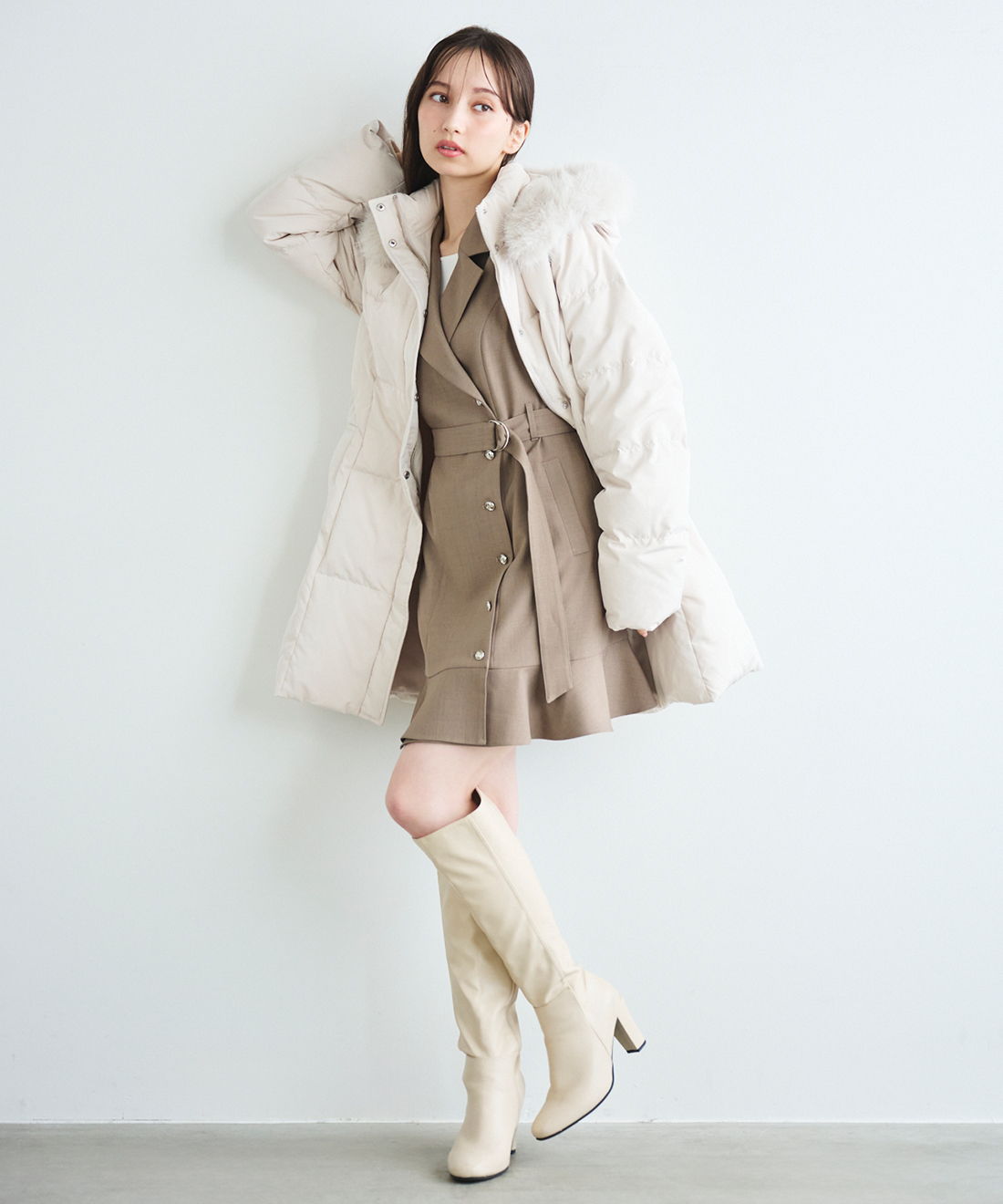 ヘムフレアジャケットミニワンピース｜PETAL ONLINE（ペタルオンライン）