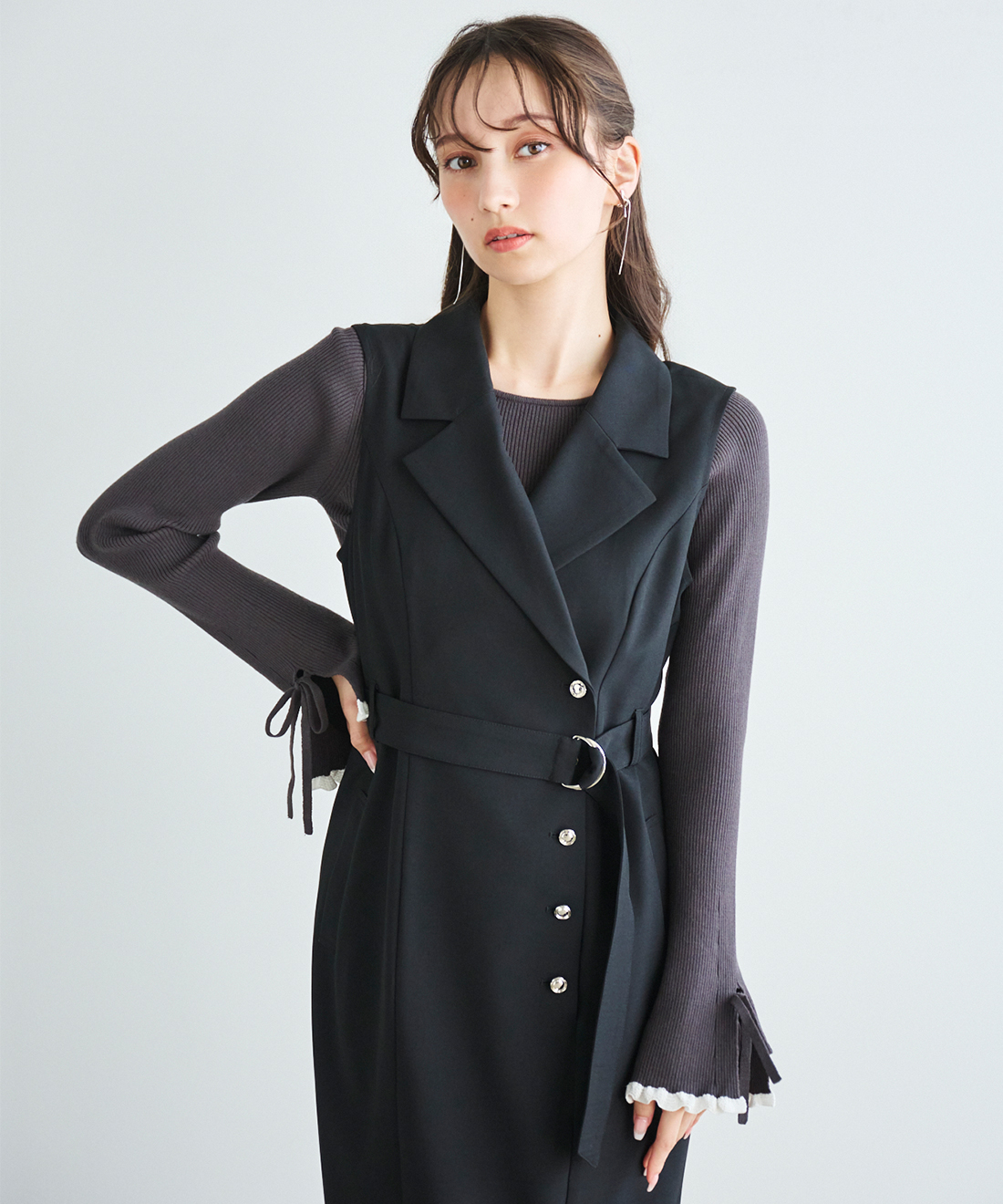 ヘムフレアジャケットワンピース｜PETAL ONLINE（ペタルオンライン）