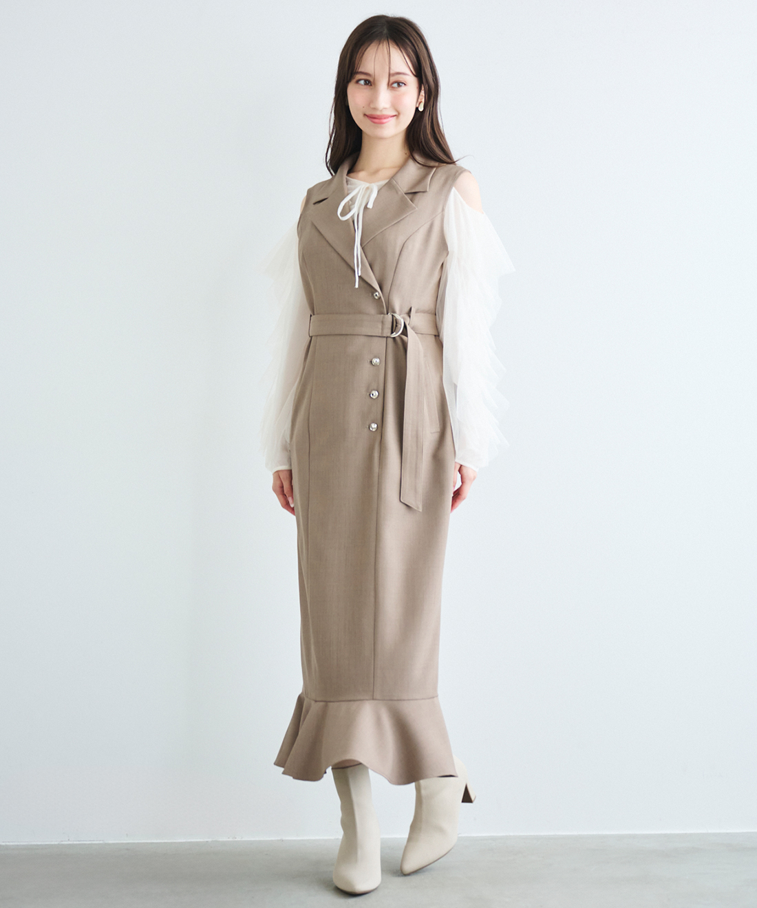 ヘムフレアジャケットワンピース｜PETAL ONLINE（ペタルオンライン）