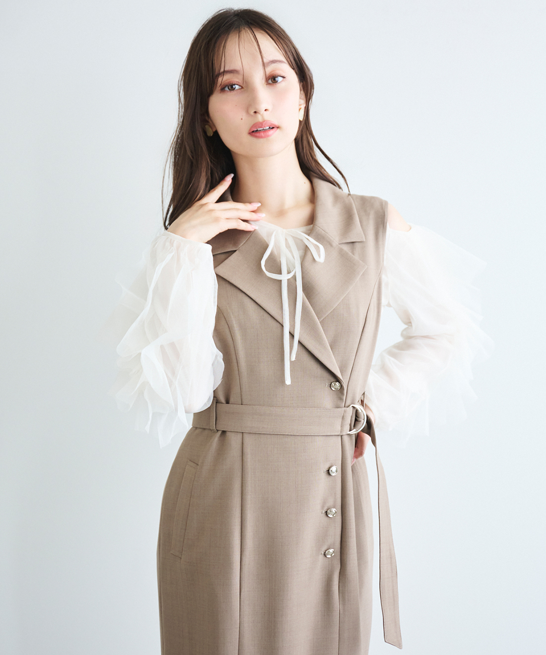 LILLIAN CARAT＊ヘムフレアジャケットミニワンピース ヘムフレアジャケットミニワンピース｜PETAL ONLINE（ペタル