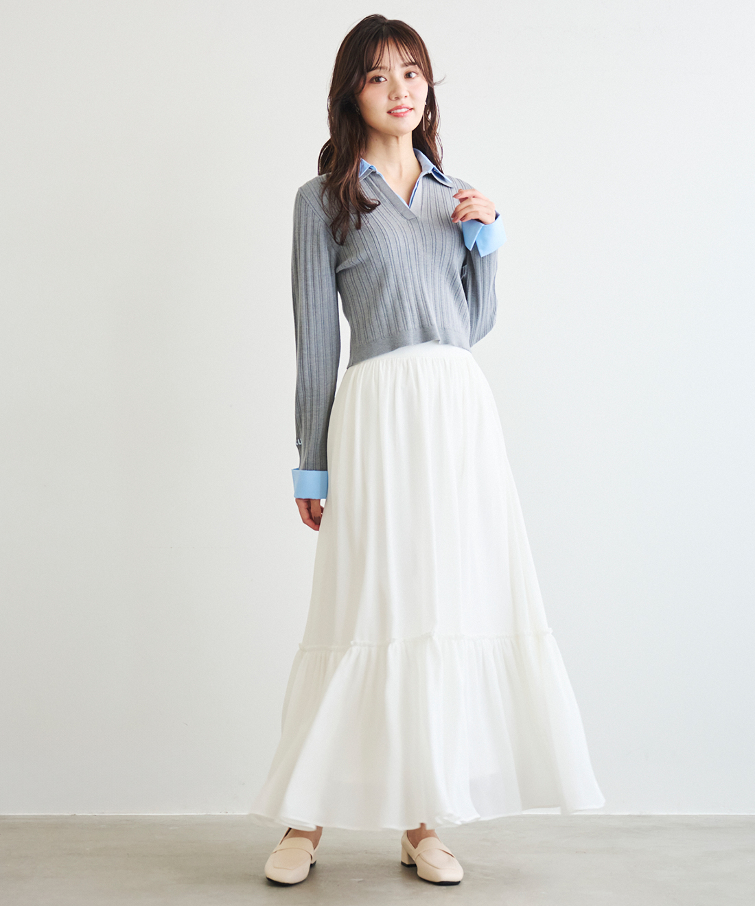 ジレキャミソール＆ティアードスカ―トセット｜PETAL ONLINE（ペタル